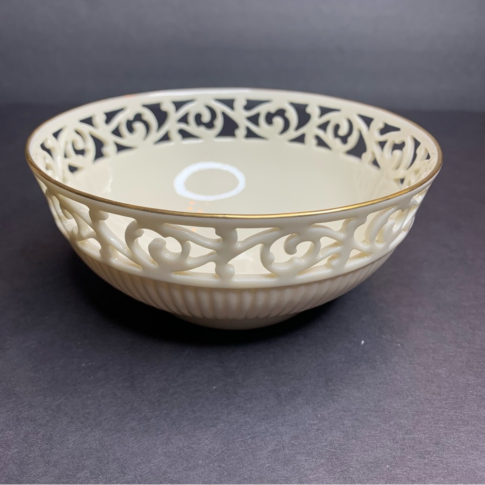 Vintage Lenox Tracery Collection Pierced Round Bowl